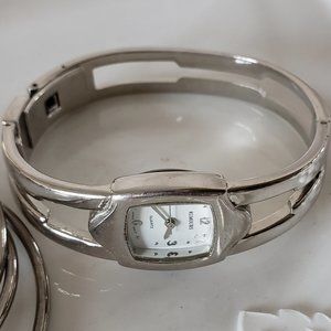Rumours Silver Tone Bangle Bracelet Watch Vintage